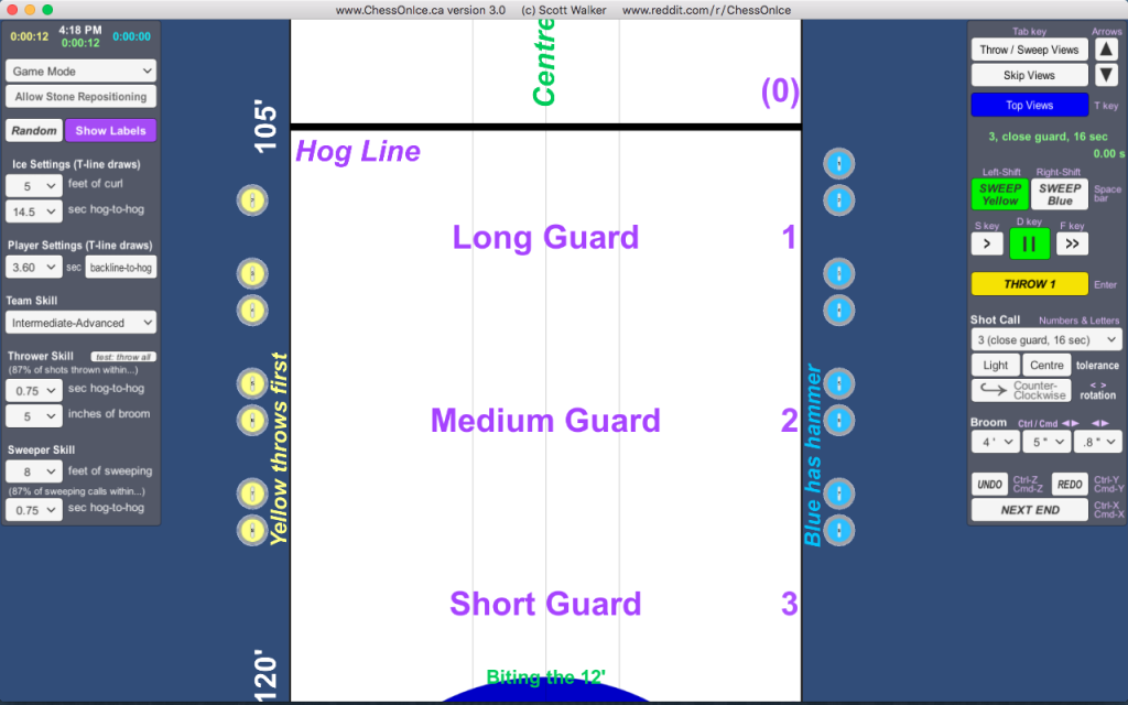 Show Labels for Teaching Purposes - Middle Top View of Hog Line & Guards